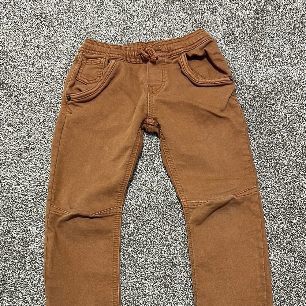 Cat & jack tan jogger chino khaki pants size 5 good for fall pictures - Picture 3 of 6